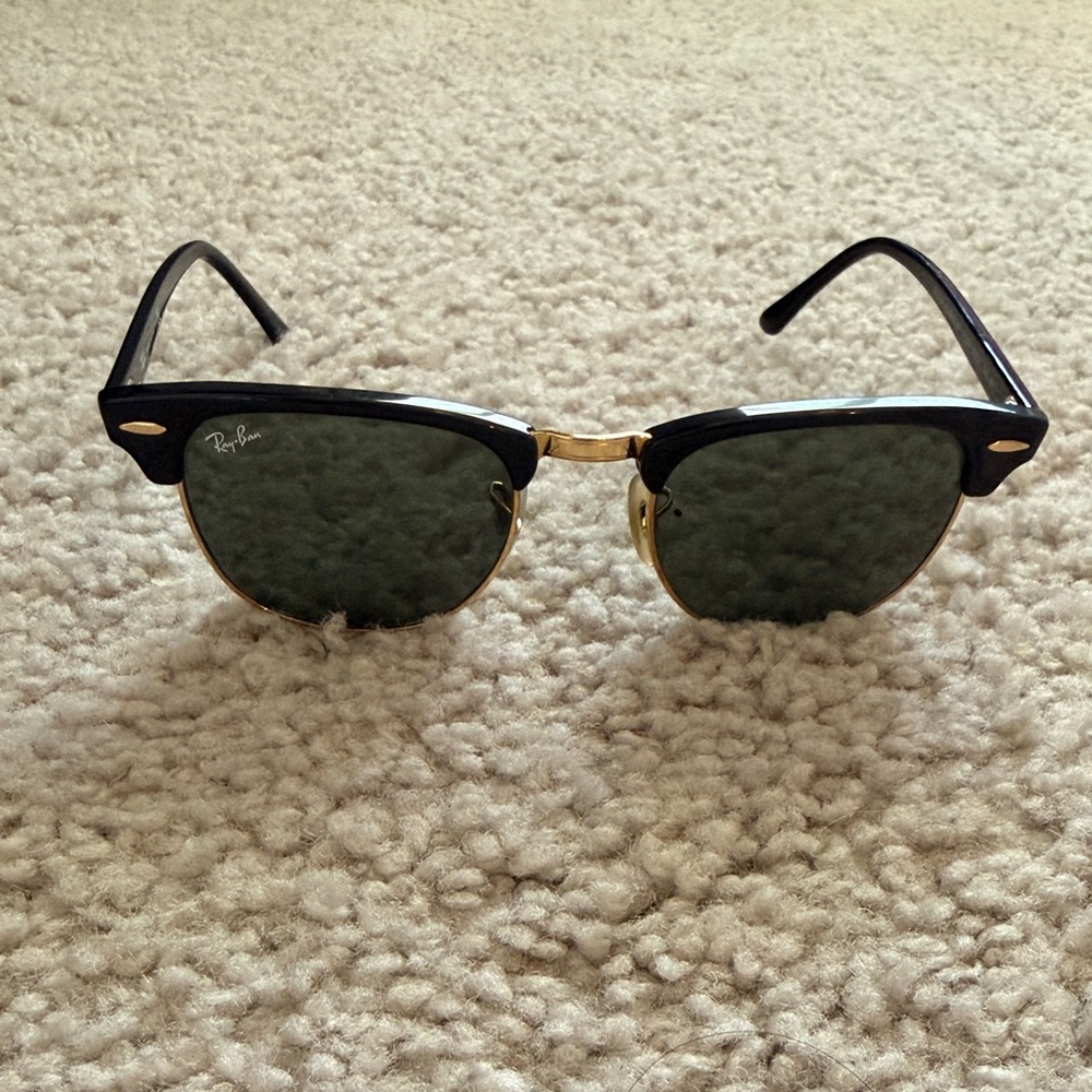 Ray-Ban Black and Gold Sunglasses and Case - Picture 3 of 4